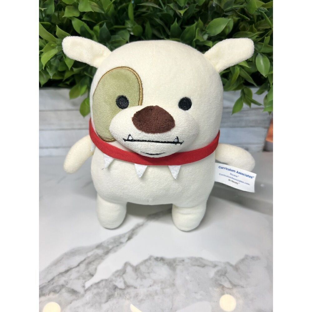 iReady Curriculum Associates Plush Puppy Dog Rockie Rocky‎ Cream Off White HTF